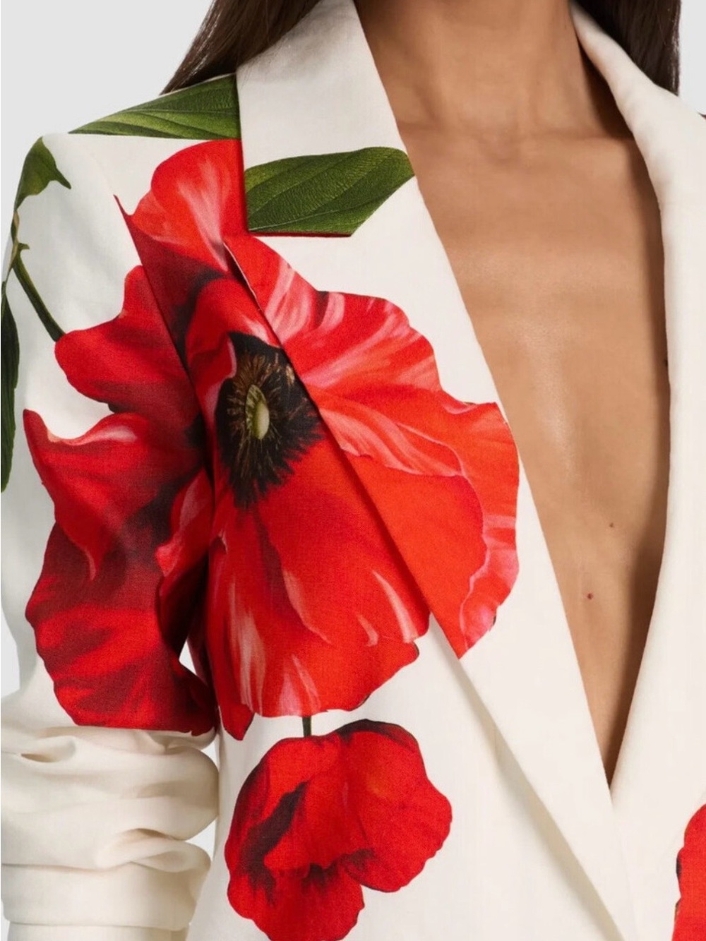 Alice+ Olivia Elna Longline Blazer in Summer Poppy Sz 8 NWT